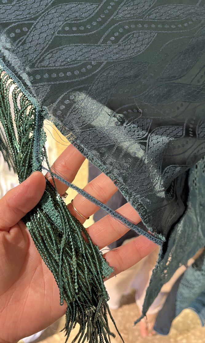 מטפחת צעיף SILK ירוק עמוק