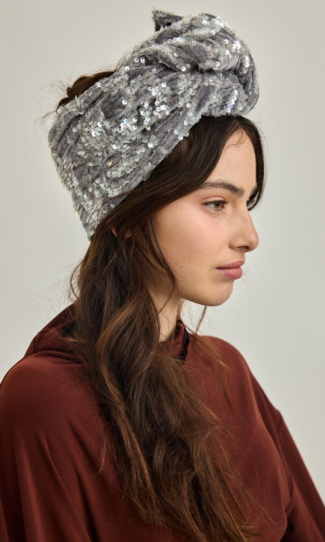 סרט טורבן GLOW GREY