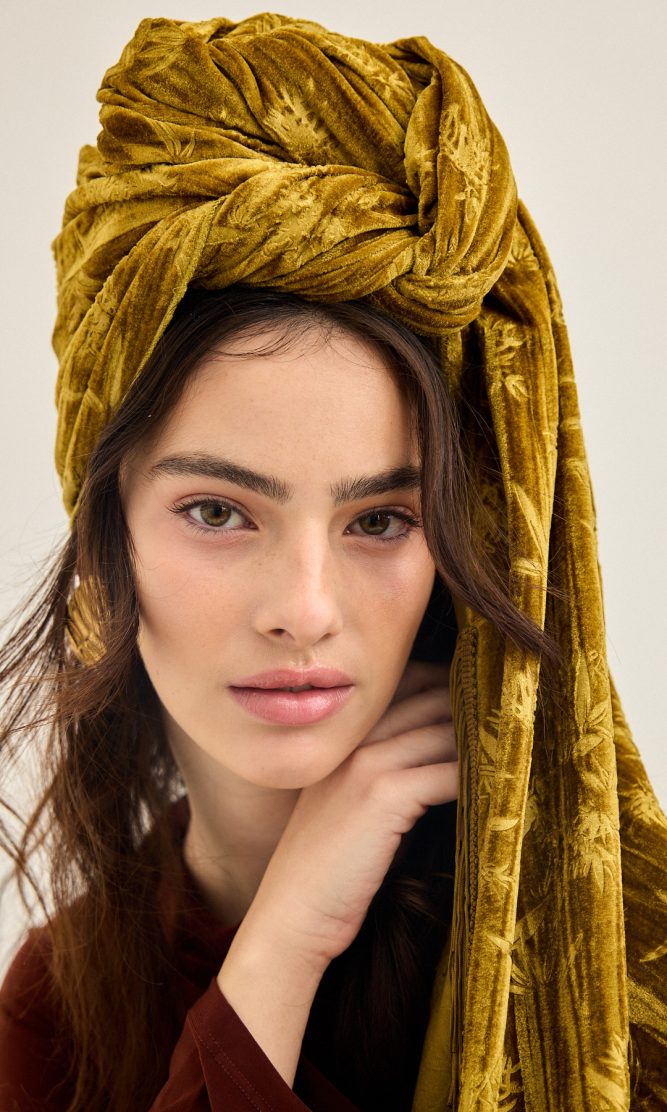 מטפחת צעיף LIBA ירוק ליים