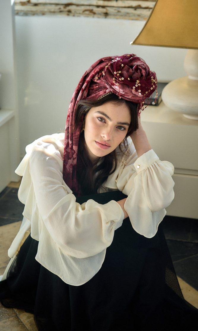 מטפחת צעיף ג'יין בורדו