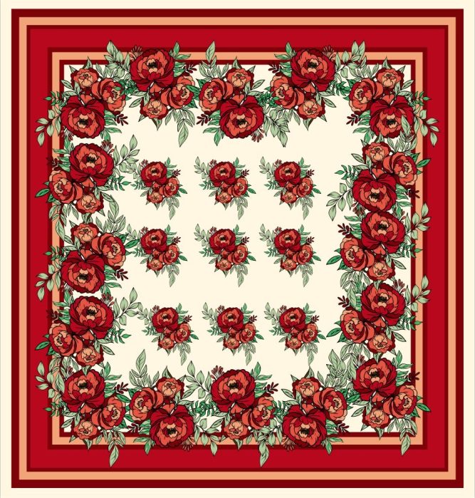 ⁦מטפחת FLORINA RED⁩ – תמונה ⁦2⁩