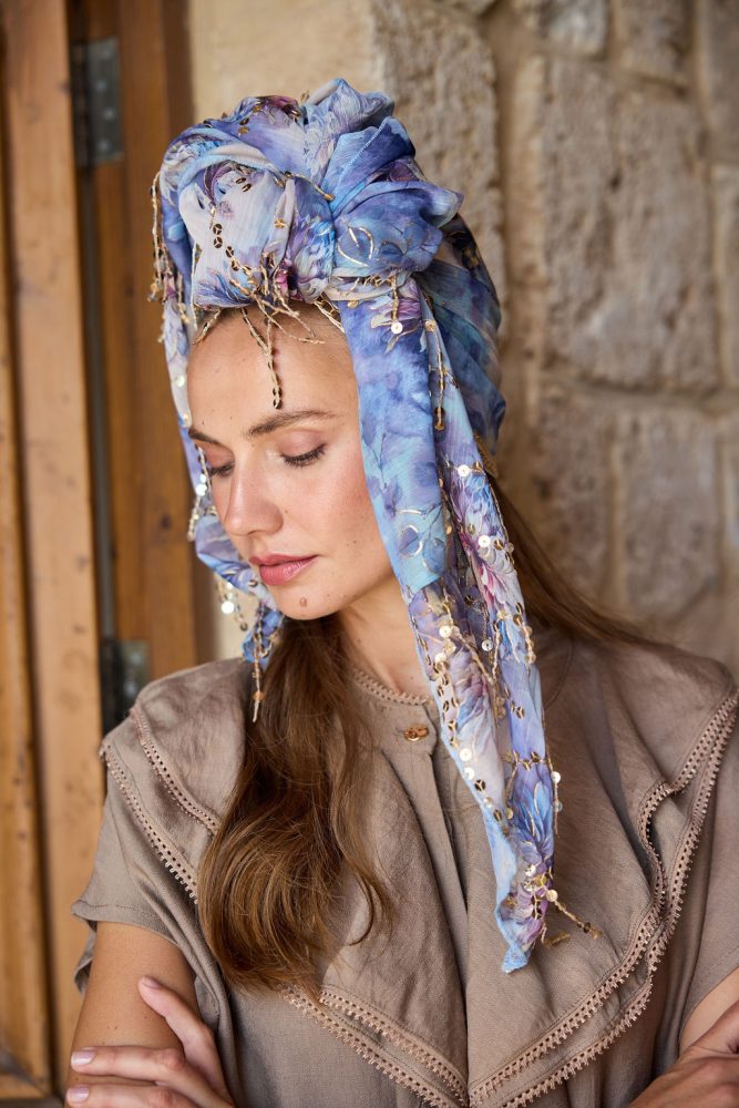 ⁦מטפחת צעיף MYSTIC תכלת⁩ – תמונה ⁦4⁩