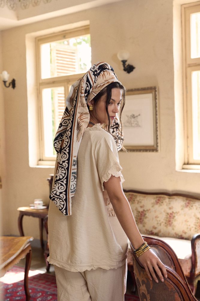 ⁦מטפחת PALMA ריבוע ענק⁩ – תמונה ⁦5⁩