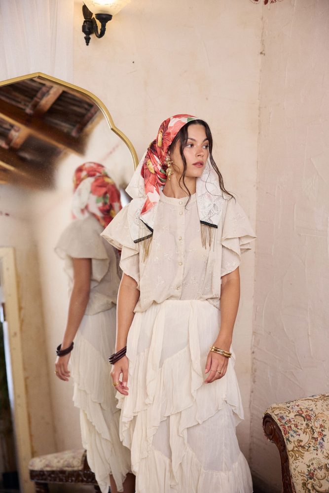 ⁦מטפחת FLORENTINA ריבוע ענק⁩ – תמונה ⁦7⁩