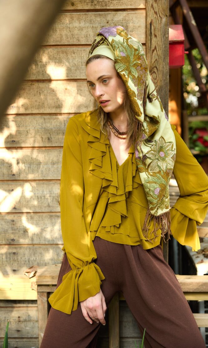 מטפחת WILD FLOWER amber