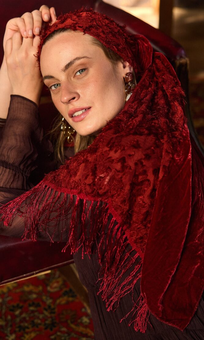 מטפחת צעיף VELVET BRICK