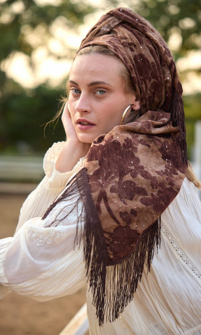 מטפחת LAVENDER חום גזע