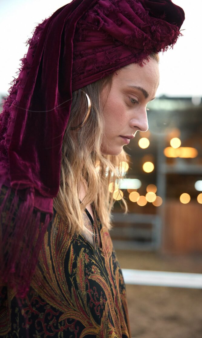 מטפחת צעיף VELVET BORDO