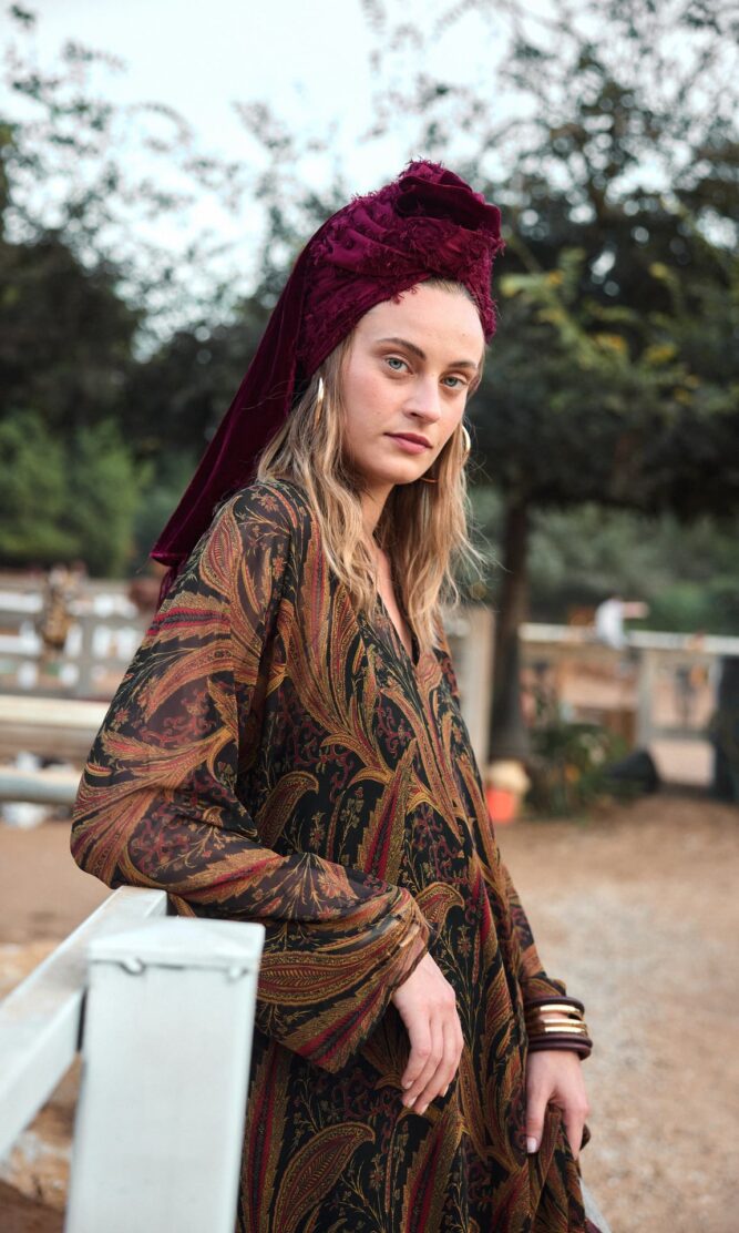 מטפחת צעיף VELVET BORDO