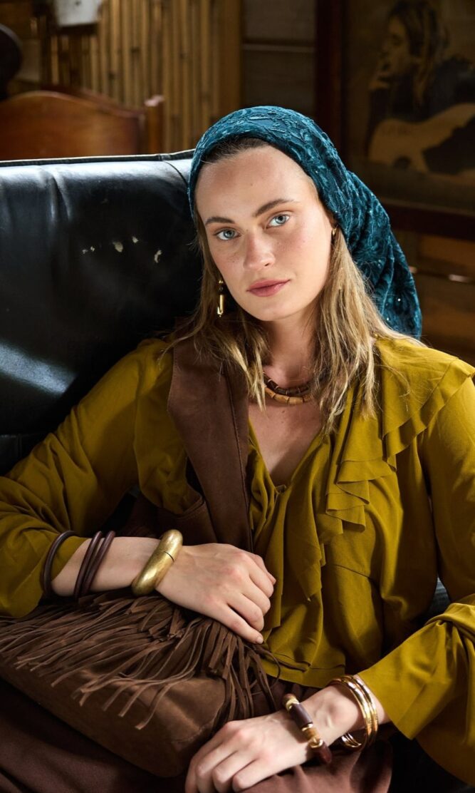 מטפחת CARMEL LUXE turquise