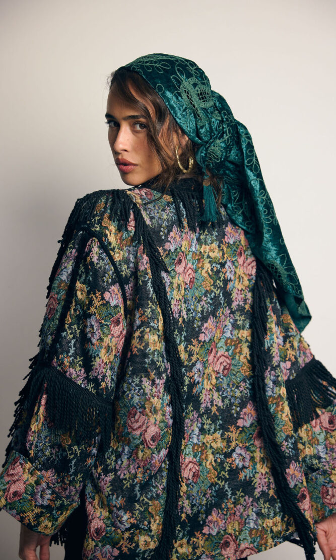 מטפחת ROSEL ירוק יער משולש