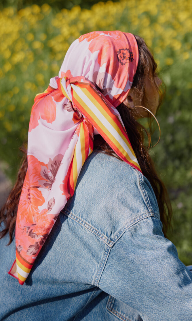 בנדנה ICON - Coral Rose