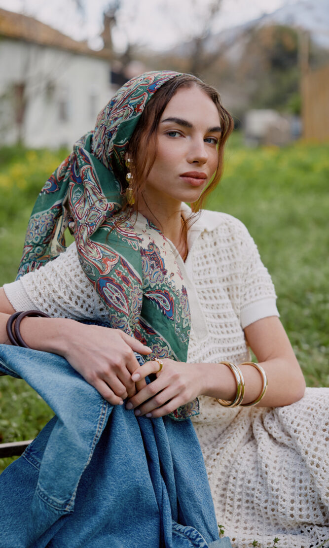 מטפחת FERAL green ריבוע ענק