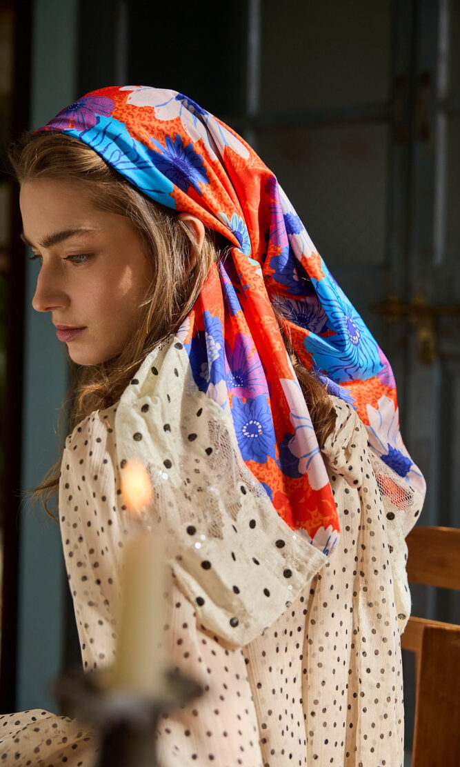 בנדנה DOTS orange