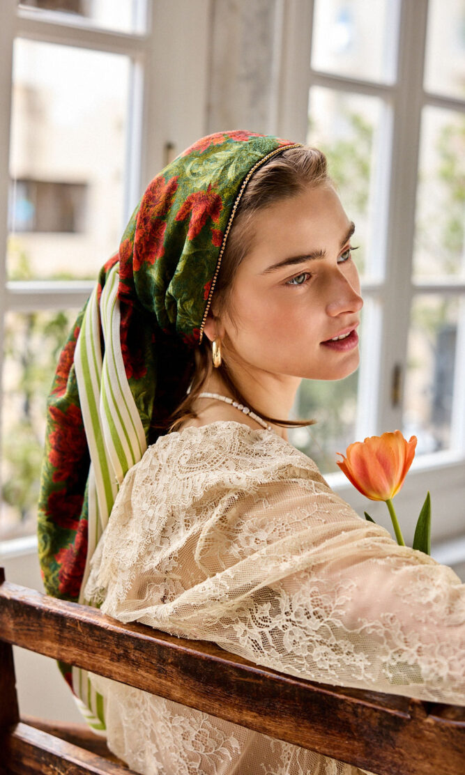 בנדנה ZAHARA LINES green