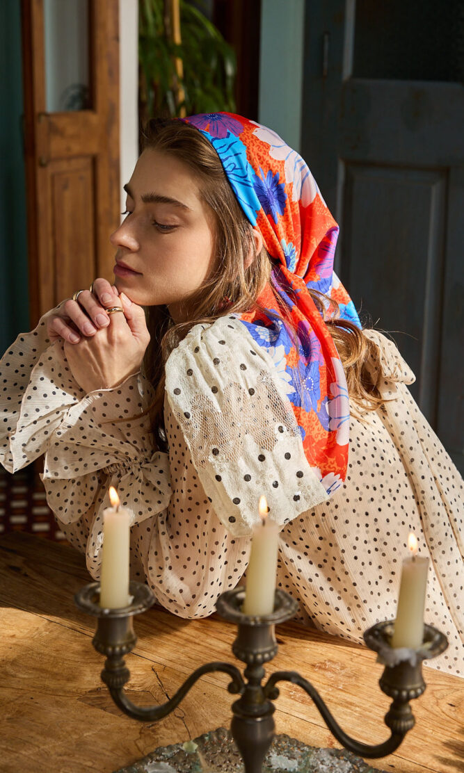 בנדנה DOTS orange