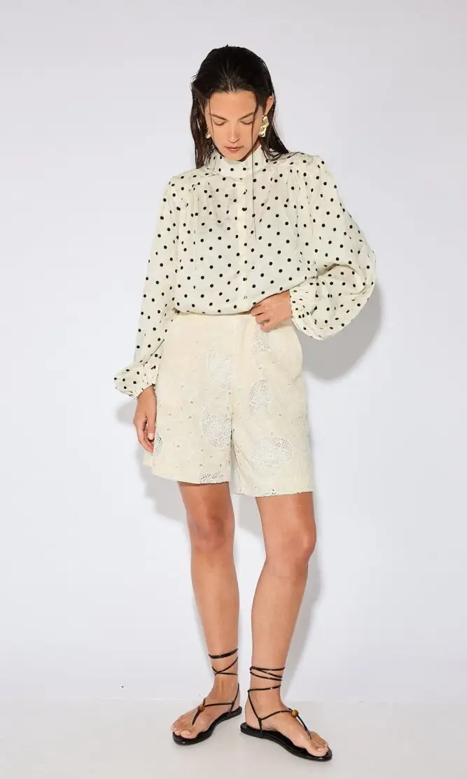BRODERIE pants | cream