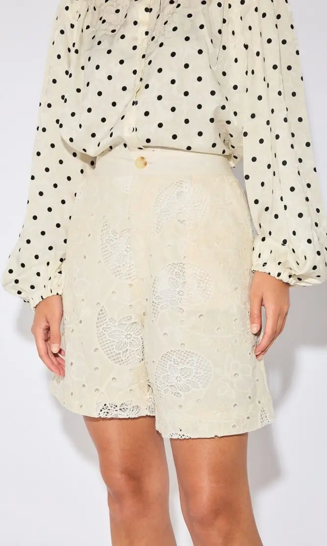 BRODERIE pants | cream
