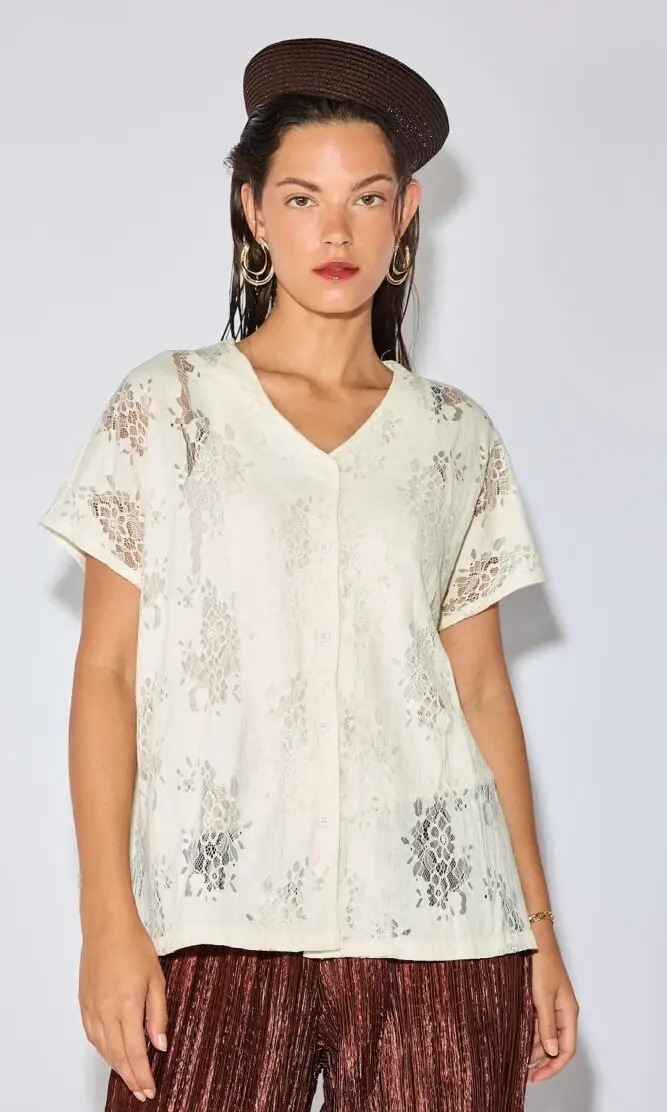 LACE shirt | cream