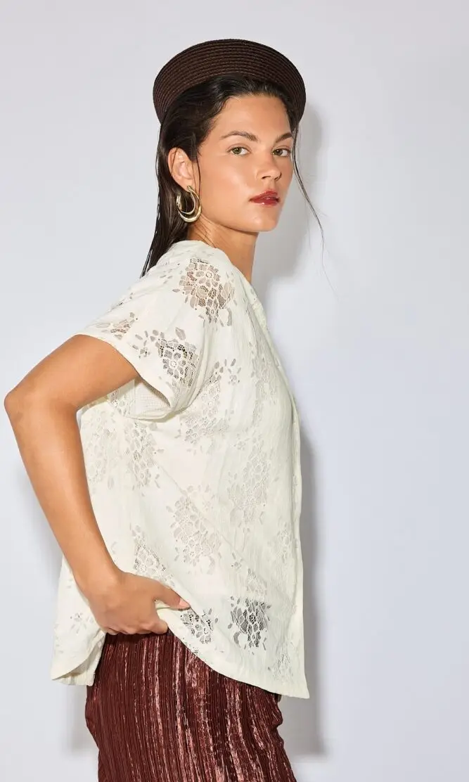 LACE shirt | cream